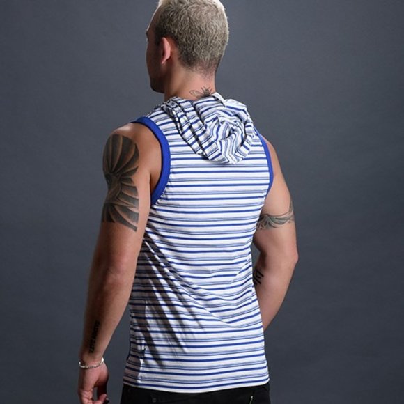 Andrew Christian Sleeveless Hoodie With Pocket - Picture 2 of 8